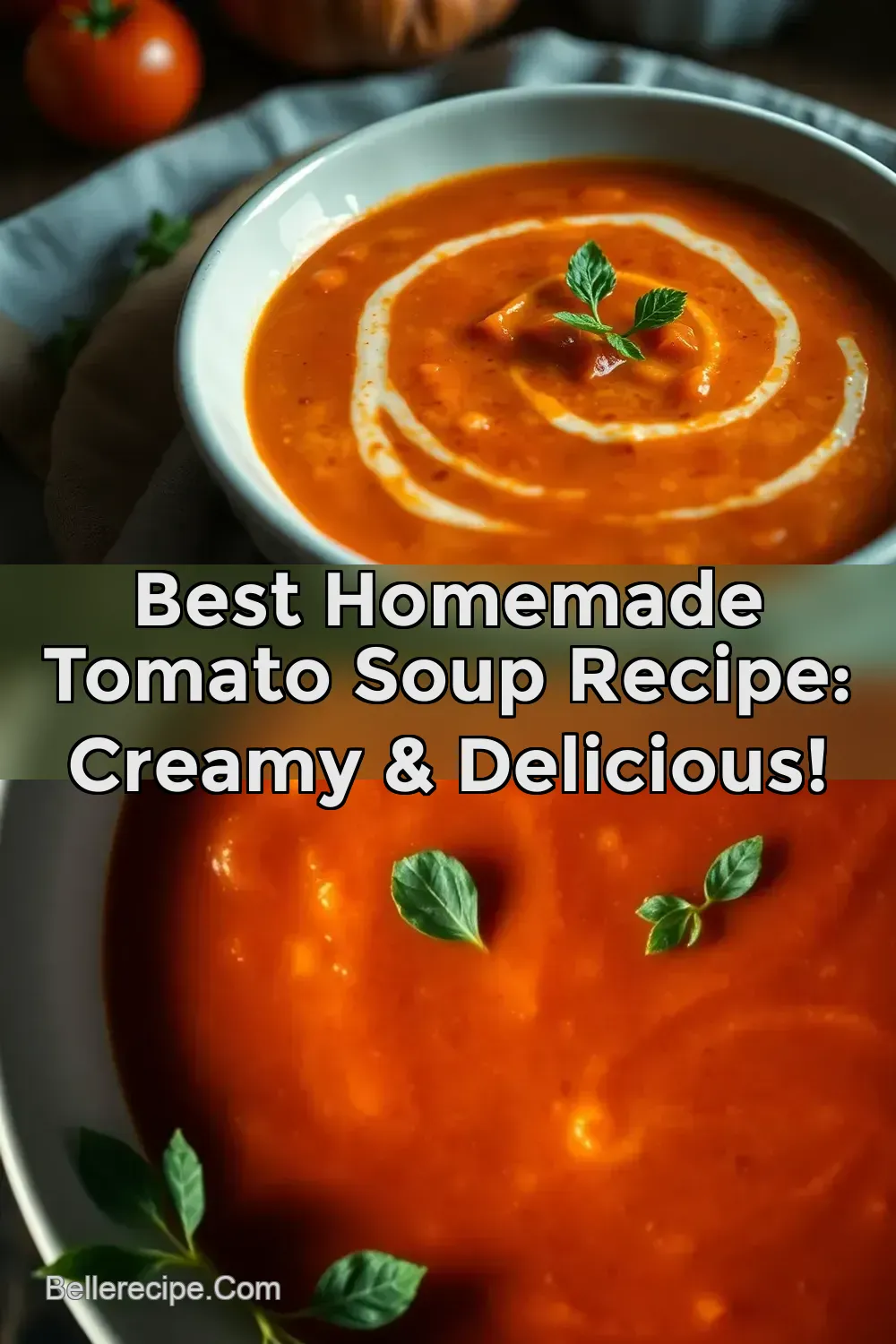 Best Homemade Tomato Soup Recipe: Creamy & Delicious! : PIN FOR LATER Best Homemade Tomato Soup Recipe: Creamy & Delicious!