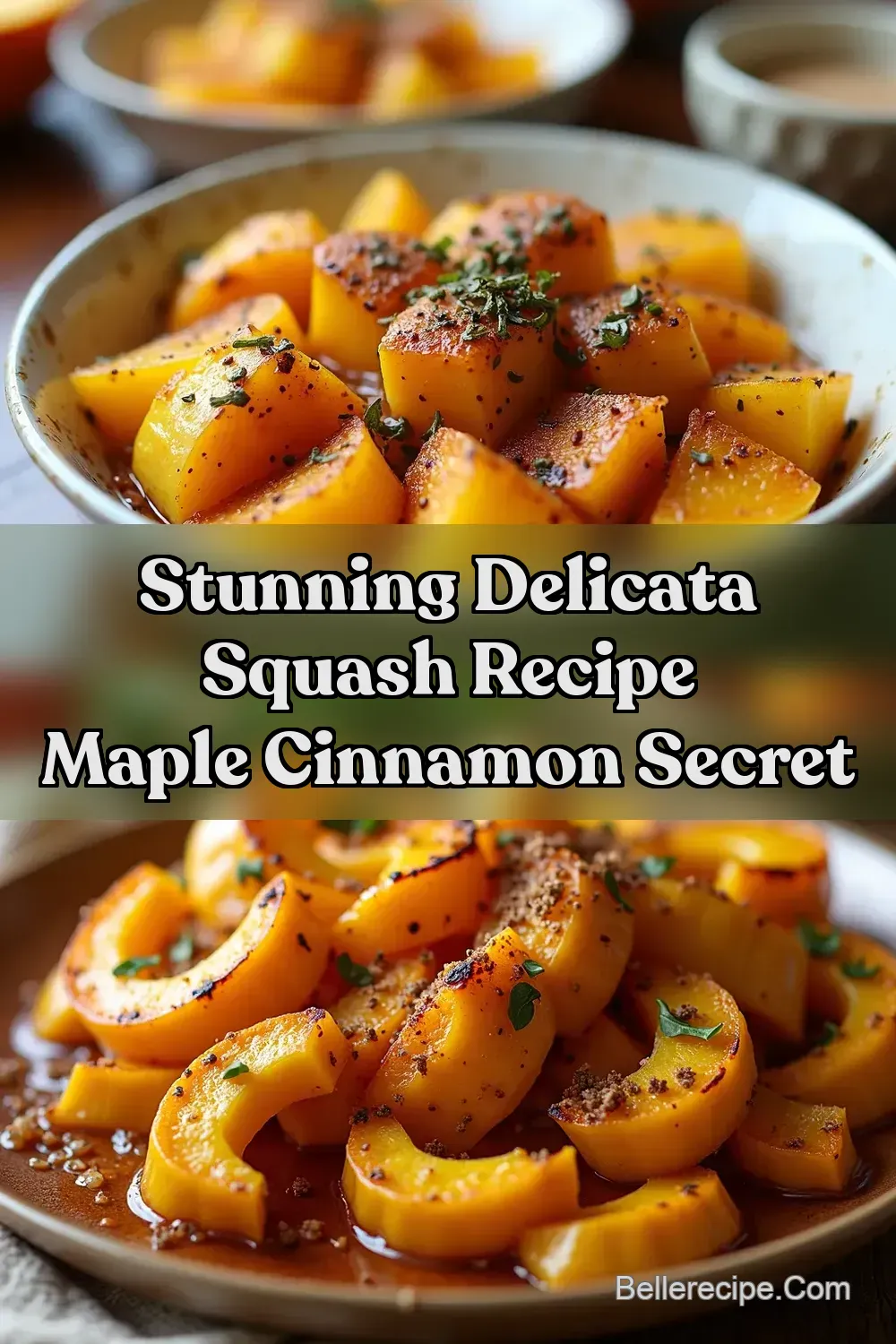 Roasted Delicata Squash Maple Cinnamon Autumn Delight -…