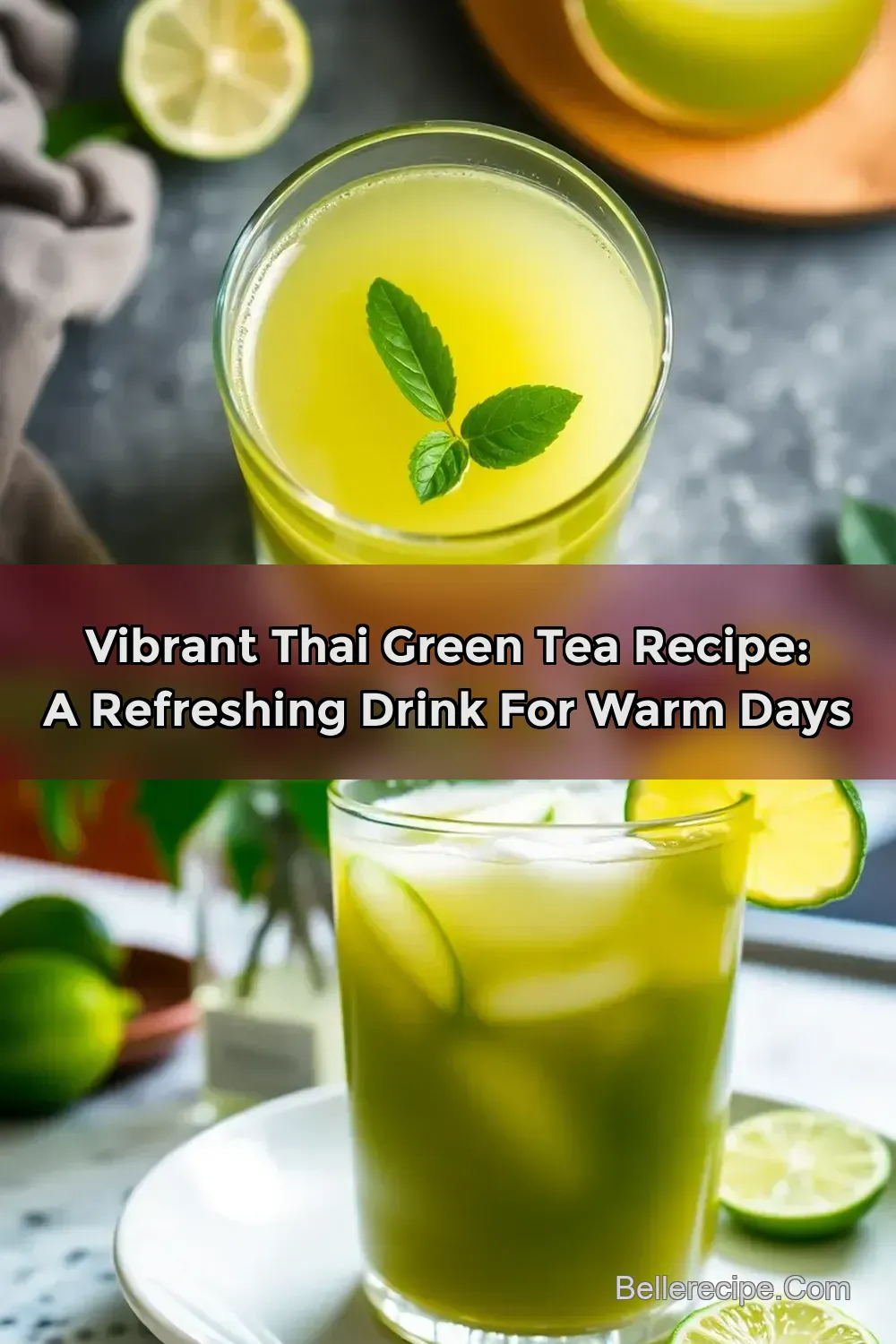 Vibrant Thai Green Tea Recipe: A Refreshing Drink for Warm Days : PIN FOR LATER Vibrant Thai Green Tea Recipe: A Refreshing Drink for Warm Days