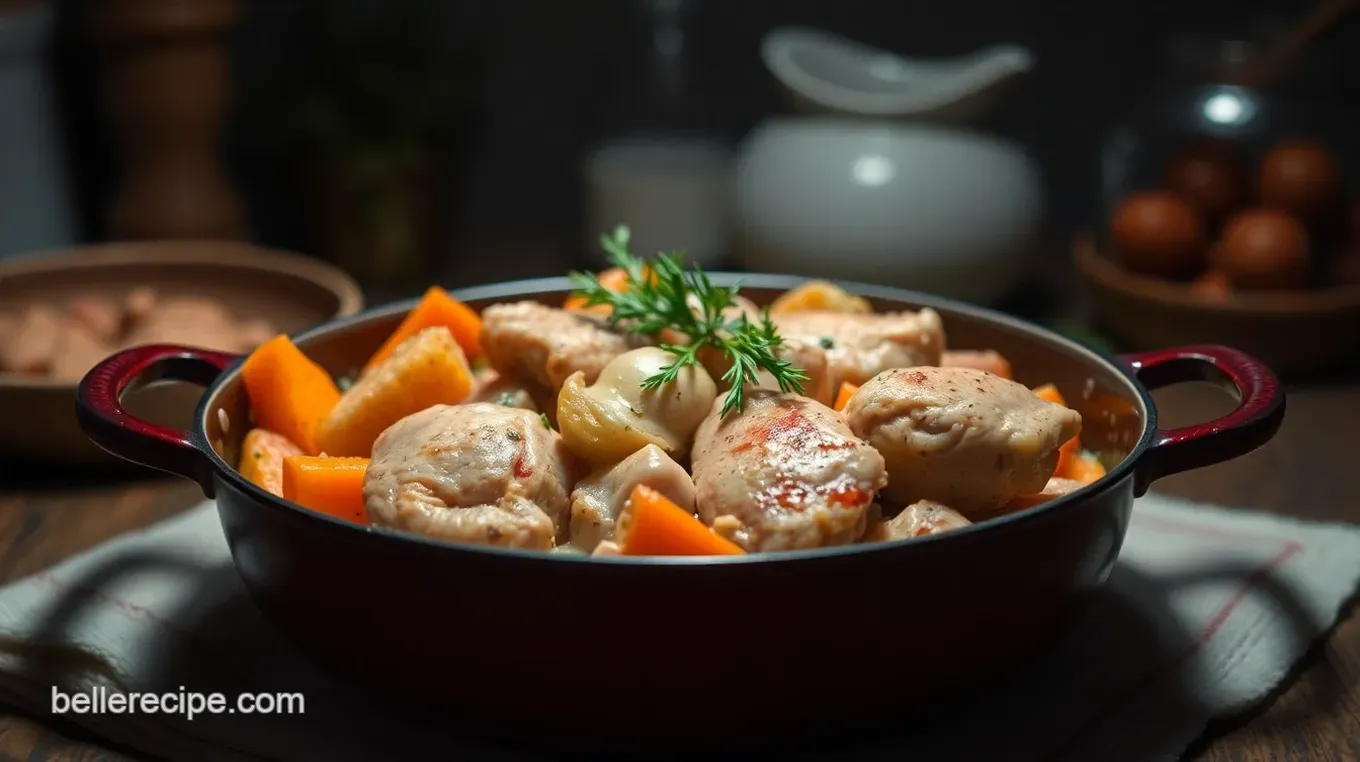 Comforting recette de pintade en morceaux en cocotte: My Family Favourite Cocotte-Braised Guinea Fowl: A Rustic Delight
