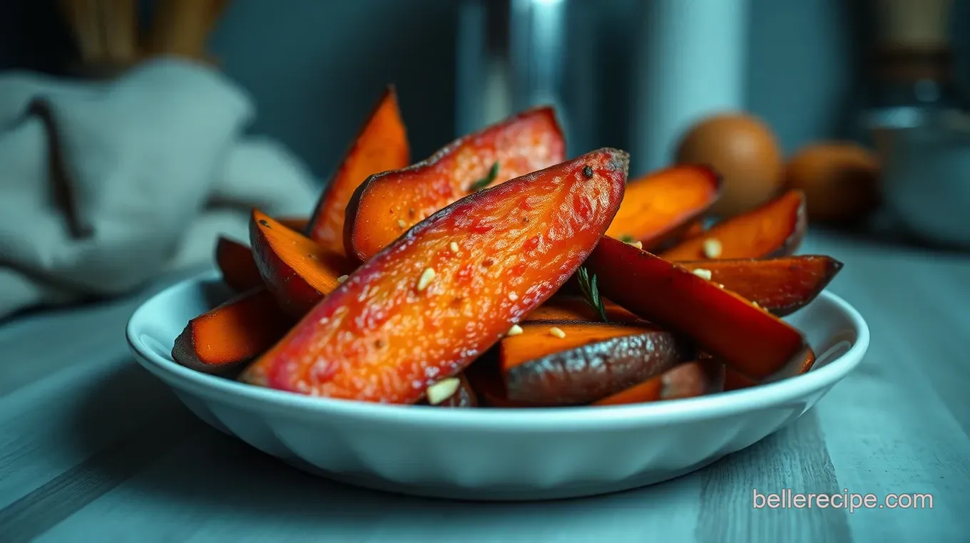 Easy & Delicious Red Sweet Potato Wedges: A Family Favorite Recipe Crispy Roasted Red Sweet Potato Wedges with Thyme and Garlic