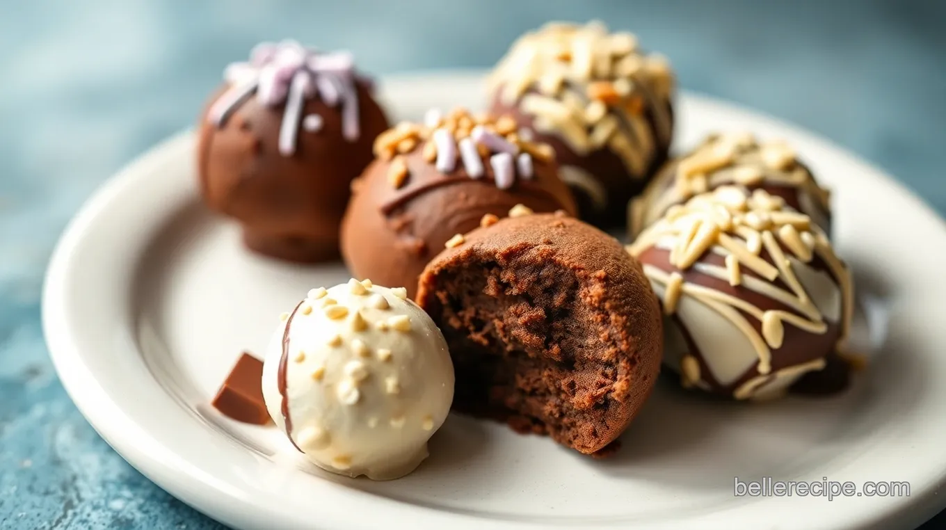 Decadent Blue Bell Chocolate Brownie Truffles