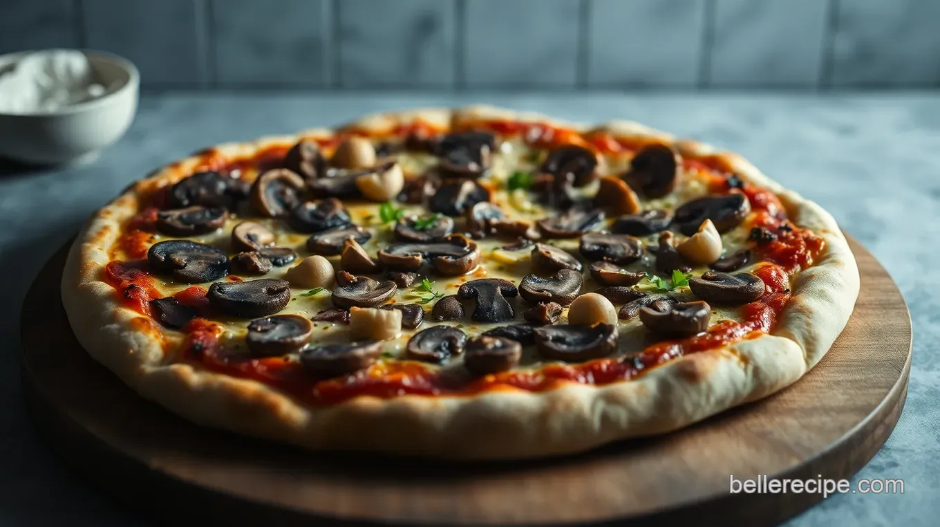 Perfect Funghi Pizza: A Mushroom Lover' s Delight Awaiting You Perfectly Crafted Funghi Pizza: A Mushroom Lover' s Delight