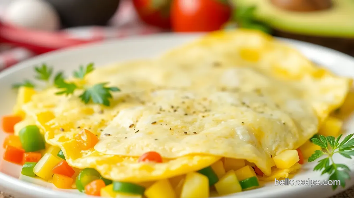 Zesty Bell Pepper and Avocado Omelet