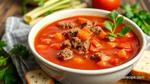 Quick Beefy Tomato Soup - Comforting Delight