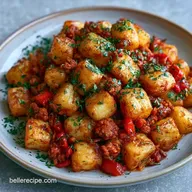 Chorizo Potato Breakfast Skillet: Crispy
