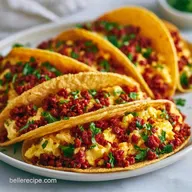 Corn Tortilla Breakfast Tacos: Crispy