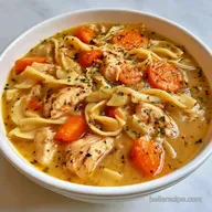 Creamy Chicken Noodle Soup in 40 Minutes