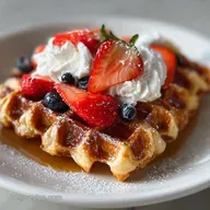 Belgian Waffles Recipe for 7 Servings