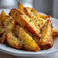Garlic Parmesan Potato Wedges: Baked in 35 Min