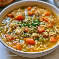 Hearty Chicken and Rice Soup for 6