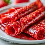 Fruit Roll-Ups with Frozen Strawberries