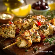 Authentic Greek Chicken Souvlaki Recipe Juicy LemonHerb Skewers