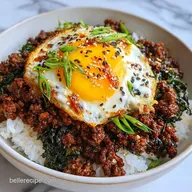 Korean Ground Beef Bowl Recipe for 4 Servings