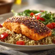 PCOS Recipe with Baked Salmon for 4 Servings: Golden Baked