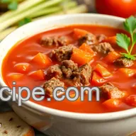 Easy Quick Beefy Tomato Soup - Comforting Delight for Cold Nights