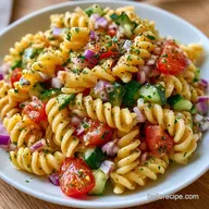 Red Onion Pasta Salad in 18 Minutes