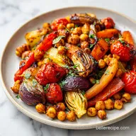Mediterranean Diet Recipe with Roasted Vegetables for 4
