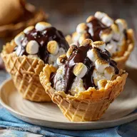 S'mores Campfire Cones in 10 Minutes