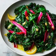 Swiss Chard Recipe with Saut&eacute;ed Garlic for 4 Servings