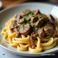Easy Slow Cooker Beef Stroganoff Tender Creamy