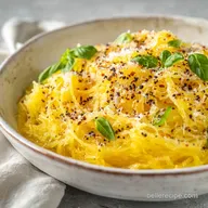 Spaghetti Squash Alfredo Roasted in 45 Minutes