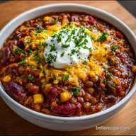 Vegan Crockpot Recipe with Lentil Chili - Ready in 4 Hours