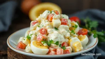 Boiled Egg Salad with Creamy Flavor