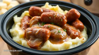 Crockpot Sausages with Creamy Mashed Potatoes