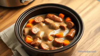 Crockpot Smoked Sausage with Rich Gravy