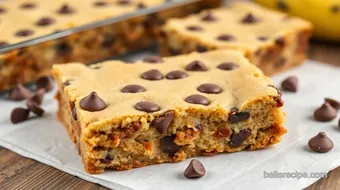 Delicious 25-Minute Chocolate Chip Cookie Bars recipe card