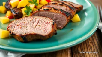 Easy pan seared tenderloin recipe paired with pineapple mango salsa: 5 Delicious Secrets! recipe card