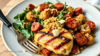 Grilled Chicken Spiedini with Italian Sausage recipe card