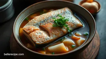 Savory Salmon Fish Head Soup: A Delight for Your Dinner Table recipe card