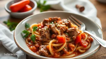 Simmered Lamb Ragu with Sweet Peppers