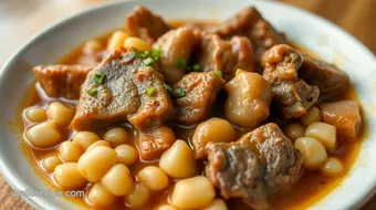 Simmered Tripe Menudo with Hominy Delight