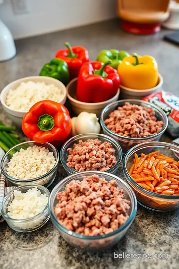 Savory Stuffed Bell Peppers: A Traditional Family Favorite ingredients