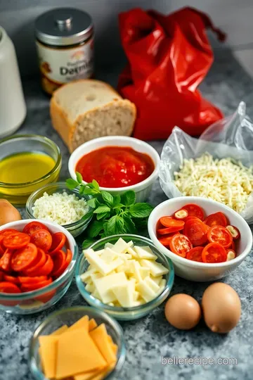 Cheesy Pizza Bread: A French Bread Delight ingredients