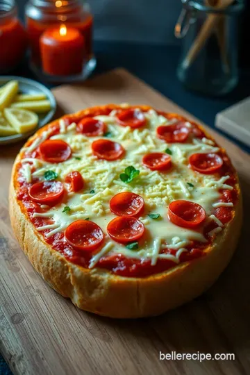 Cheesy Pizza Bread: A French Bread Delight presentation