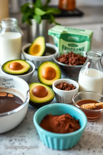 Protein-Packed Chocolate Avocado Mousse ingredients