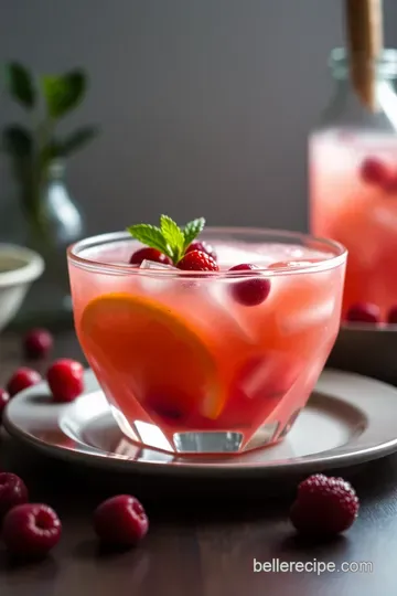 Citrus Berry Fizz: A Delightful Non-Alcoholic Punch presentation