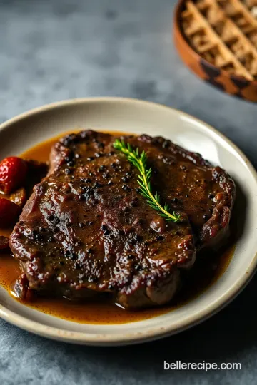 Classic Steak au Poivre: A French Culinary Delight presentation