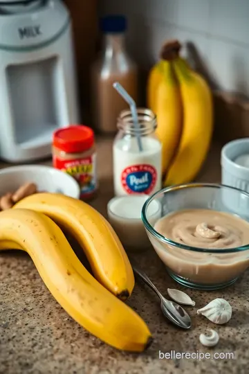 Creamy Peanut Butter Banana Bliss Smoothie ingredients