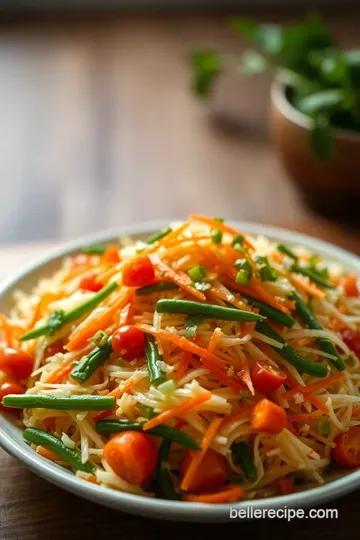 Crisp & Zesty Thai Papaya Salad presentation