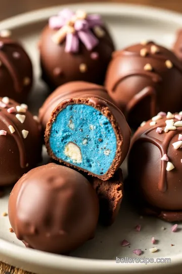 Decadent Blue Bell Chocolate Brownie Truffles presentation