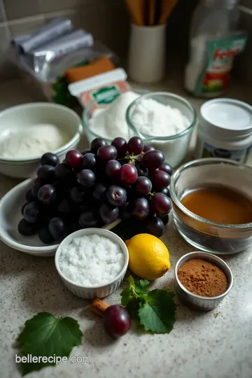Delicious Homemade Grape Jam Recipe ingredients