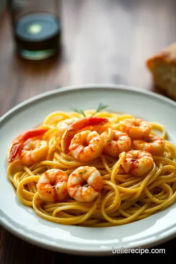 Garlicky Shrimp Scampi with Linguine: A Taste of the Coast presentation