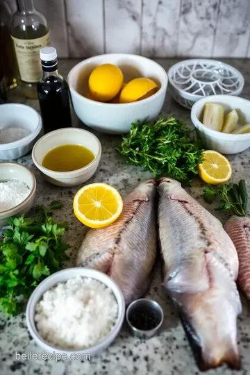 Grilled Branzino with Lemon and Herbs ingredients