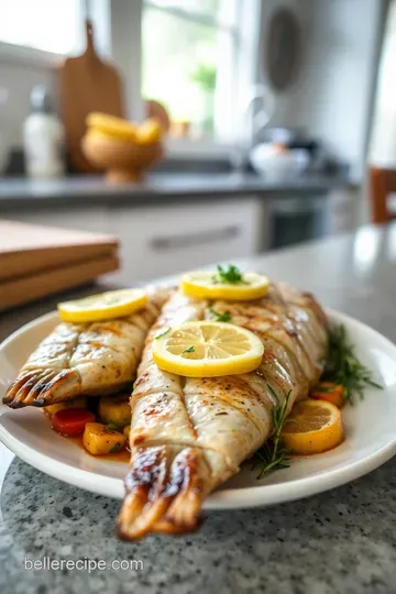 Grilled Branzino with Lemon and Herbs steps