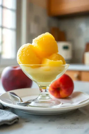 Heavenly Peach Sorbet: A Burst of Summer in Every Scoop! steps